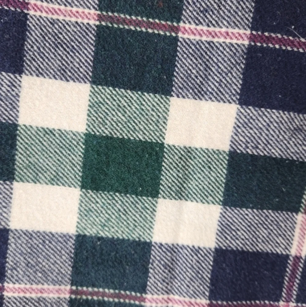 Men's Vintage Plaid Wool Scarf Long 56 Inches